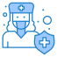 external female-doctor-coronavirus-superhero-flatarticons-blue-flatarticons icon