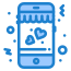external mobile-phone-valentines-day-flatarticons-blue-flatarticons icon