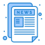 external newspaper-morning-routine-flatarticons-blue-flatarticons icon