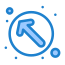 external up-left-arrows-flatarticons-blue-flatarticons icon