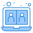 external videocall-work-from-home-flatarticons-blue-flatarticons icon