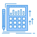 external calculation-banking-money-and-business-economics-flatarticons-blue-flatarticons-2 icon