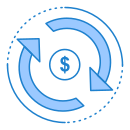 external circulation-finance-banking-money-and-business-economics-flatarticons-blue-flatarticons icon