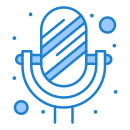 external microphone-communication-and-media-flatarticons-blue-flatarticons icon
