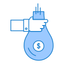 external money-bag-banking-money-and-business-economics-flatarticons-blue-flatarticons-2 icon