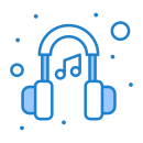 external music-headphone-stay-at-home-flatarticons-blue-flatarticons icon