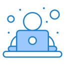 external office-worker-work-from-home-flatarticons-blue-flatarticons icon