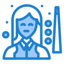 external player-female-avatar-flatarticons-blue-flatarticons icon