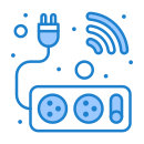 external plug-and-socket-internet-of-things-flatarticons-blue-flatarticons icon
