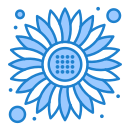 external sunflower-spring-flatarticons-blue-flatarticons icon
