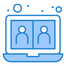 external videocall-work-from-home-flatarticons-blue-flatarticons icon