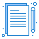external writing-stay-at-home-flatarticons-blue-flatarticons icon