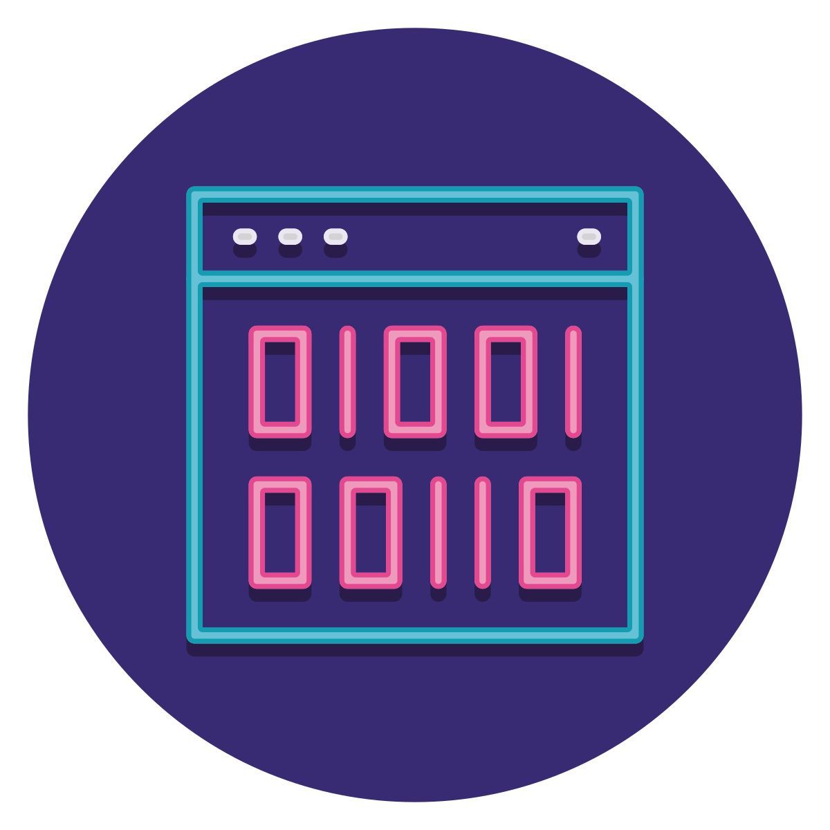 binary code icon