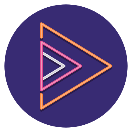 Play icon in Flaticons Flat Circular Style