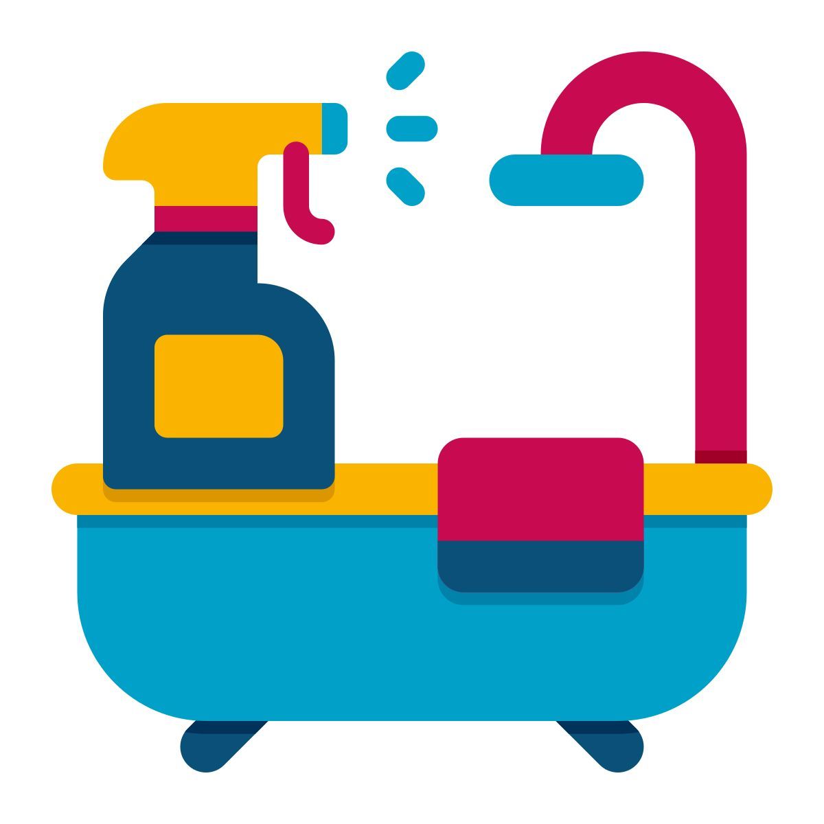 bathtub cleaning icon