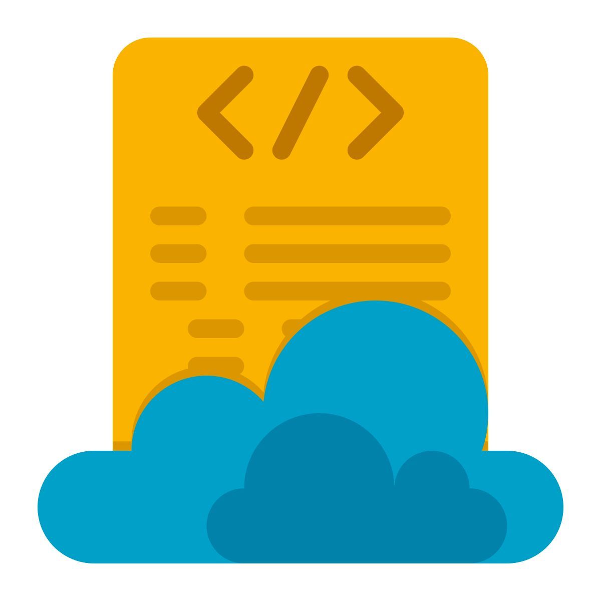 cloud coding icon