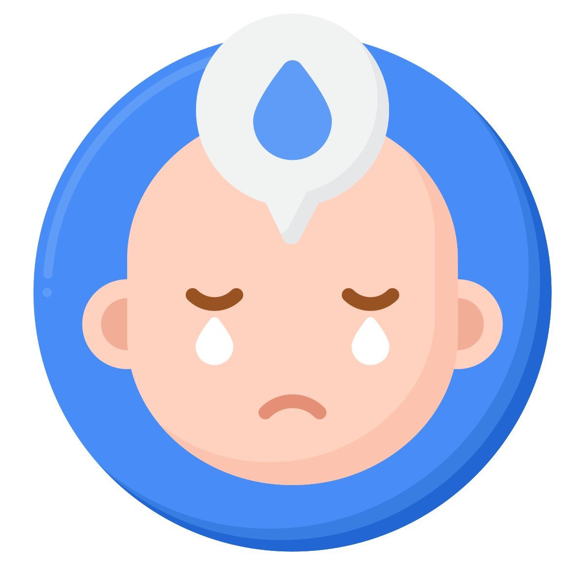 crying baby icon