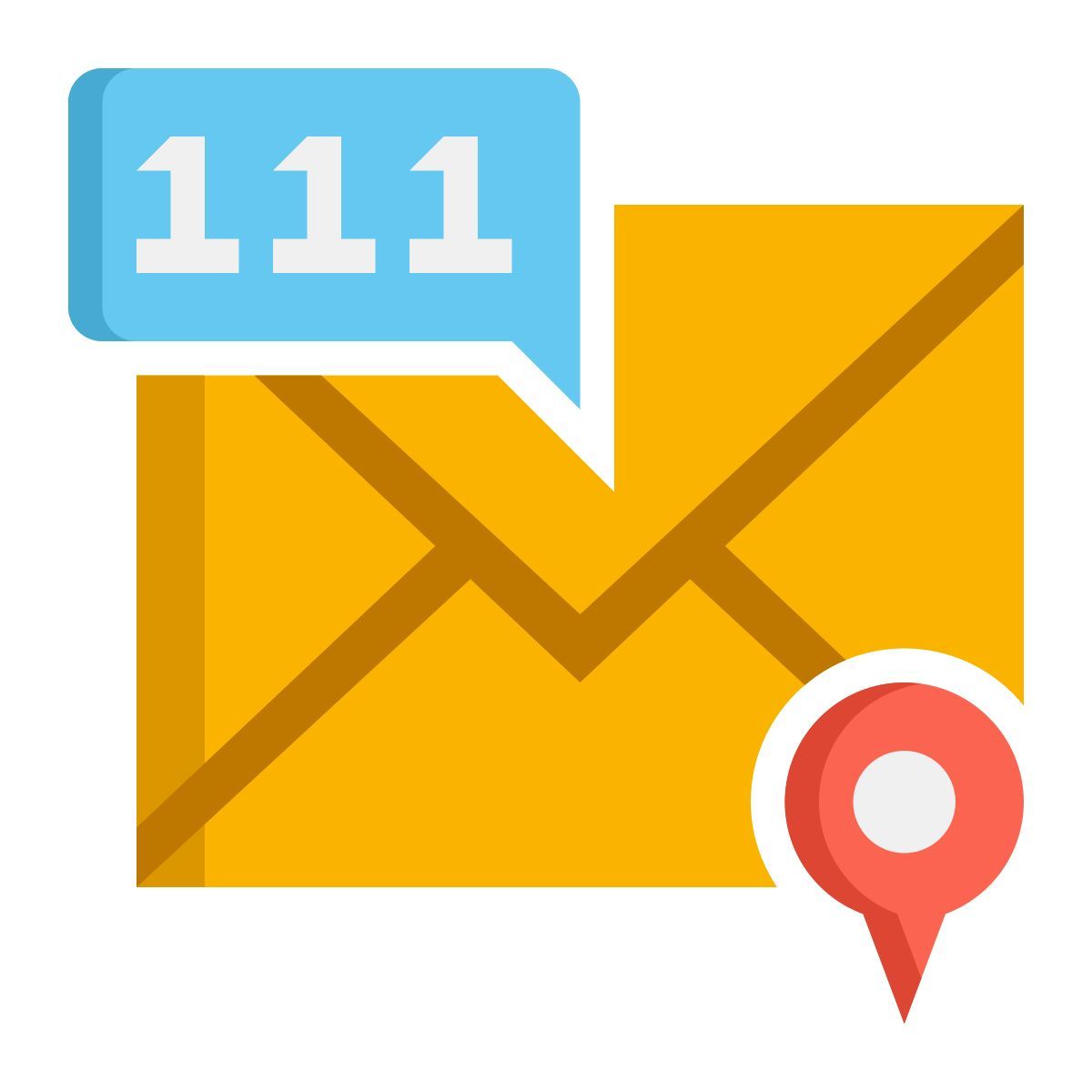 문자와 메일 박스 icon