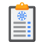 external checklists-vacation-planning-skiing-and-snowboarding-flaticons-flat-flat-icons icon