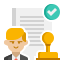 external permission-back-to-work-flaticons-flat-flat-icons icon