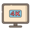 external tv-4k-devices-flaticons-flat-flat-icons icon