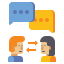 external two-way-communication-online-education-flaticons-flat-flat-icons icon