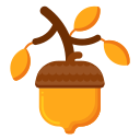 external acorn-autumn-season-flaticons-flat-flat-icons-2 icon