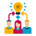 external brainstorming-team-building-flaticons-flat-flat-icons icon