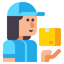 external delivery-courier-quarantine-flaticons-flat-flat-icons icon