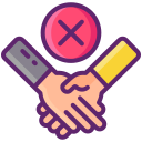 external no-handshake-virus-transmission-flaticons-flat-flat-icons icon