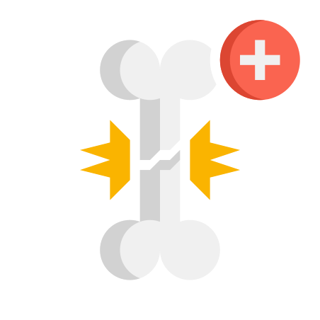 Broken Bone icon in Flaticons Flat Style