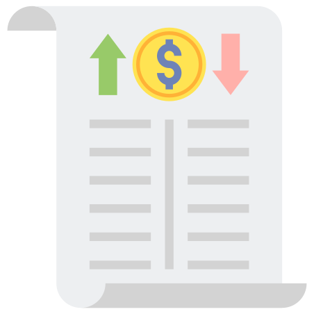 Financial Statements icon in Flaticons Flat Style