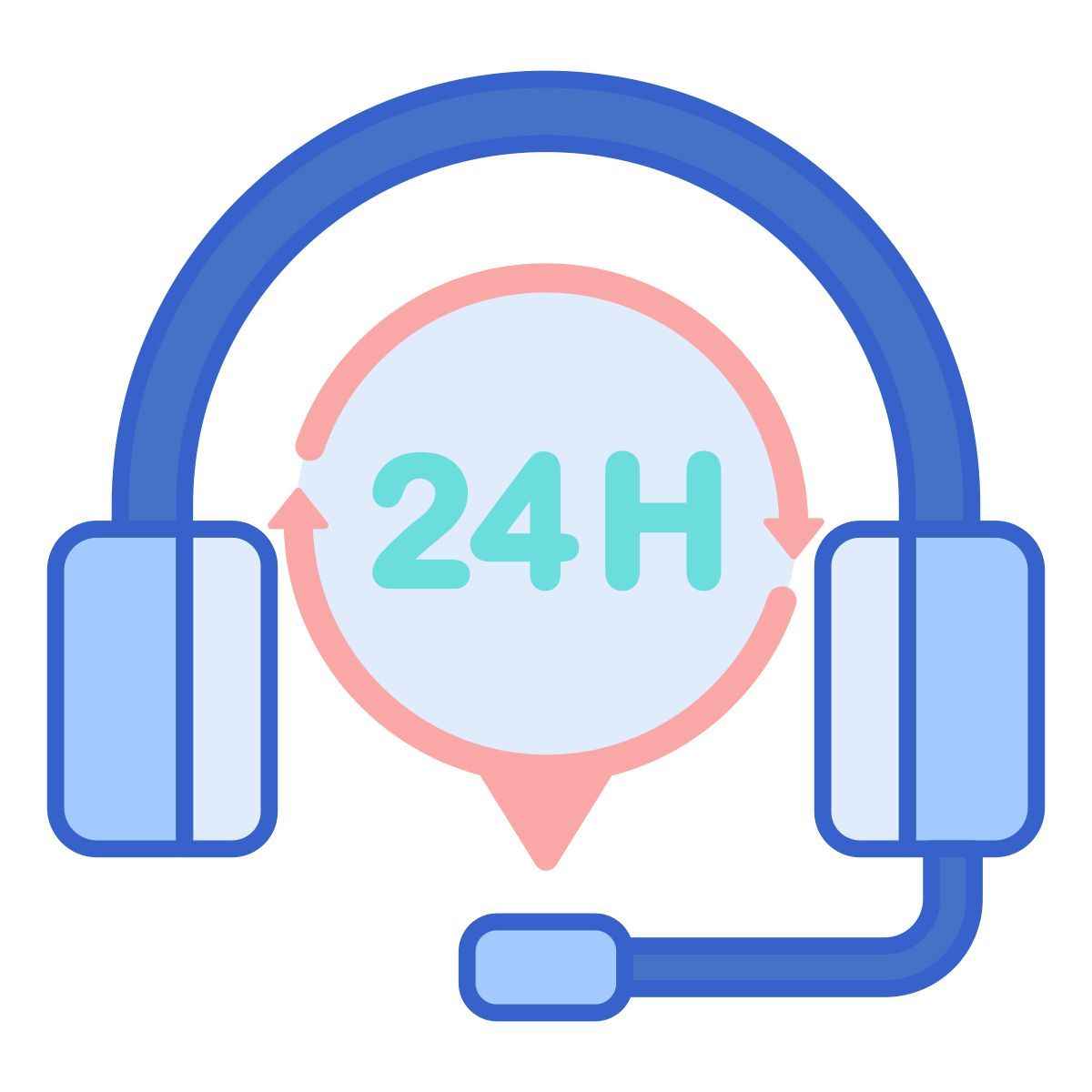 24 hours support icon