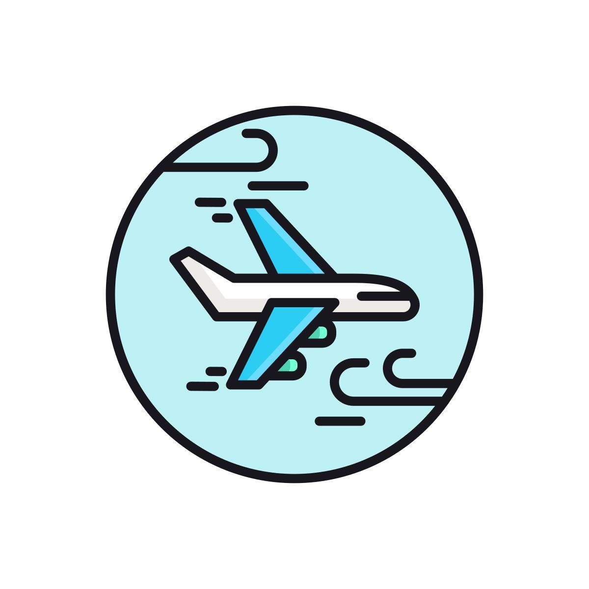 airplane flying icon