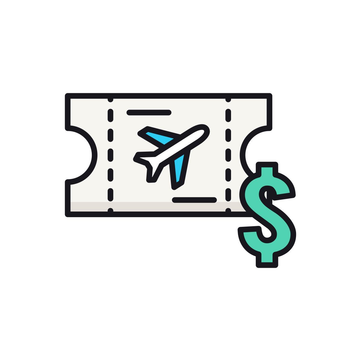 airplane ticket icon