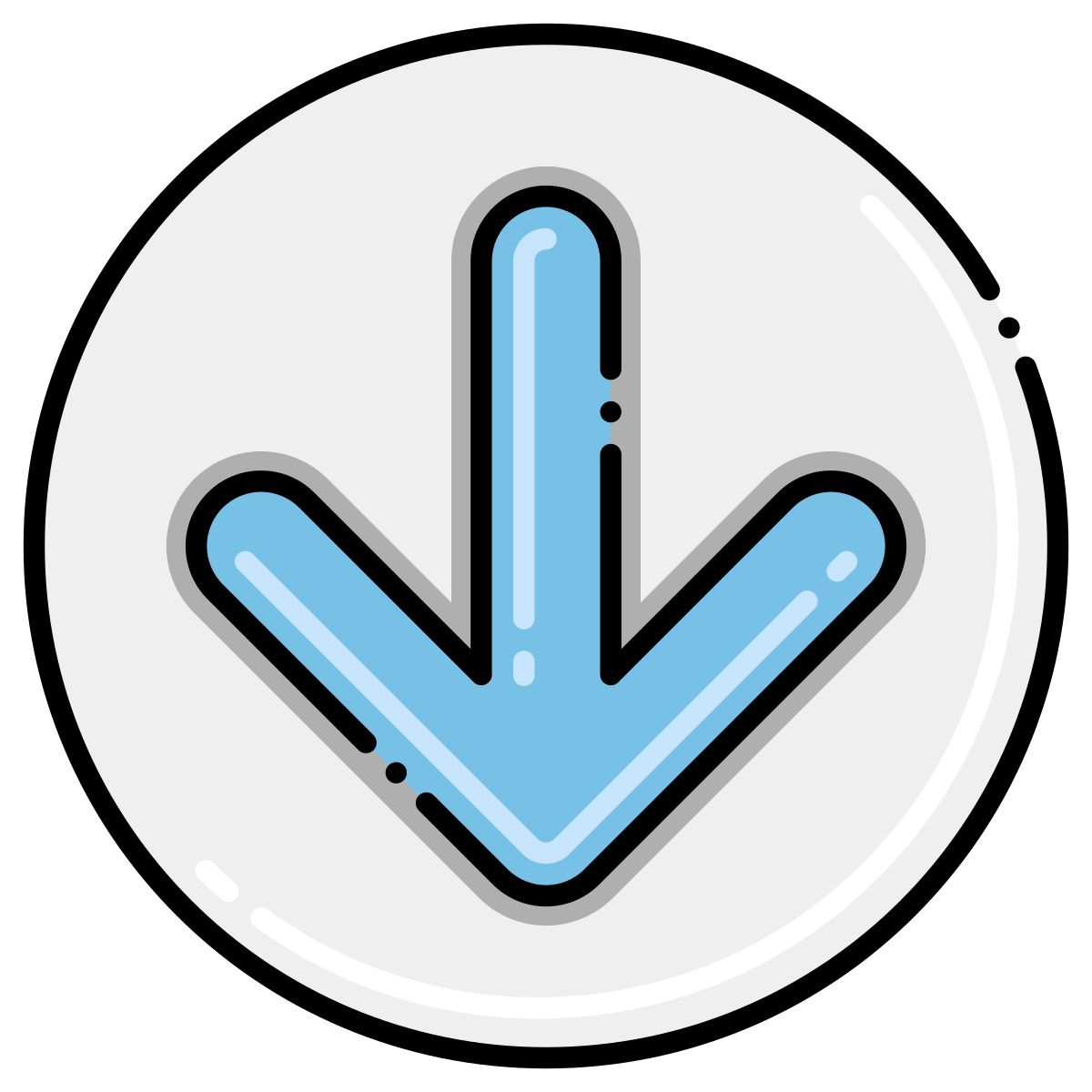 arrow down icon