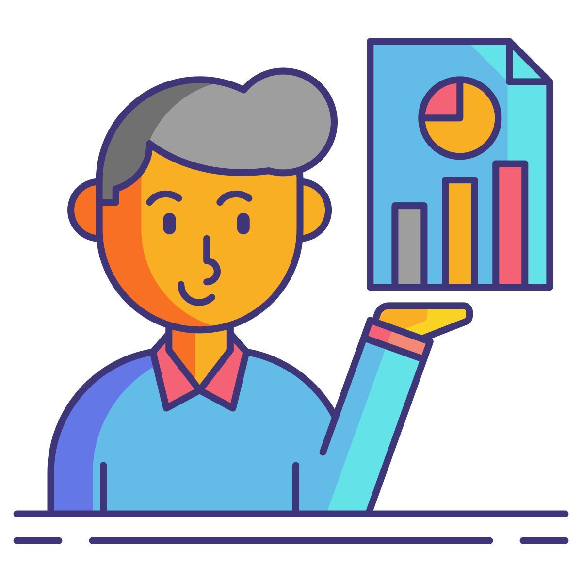 relatório de negócios icon