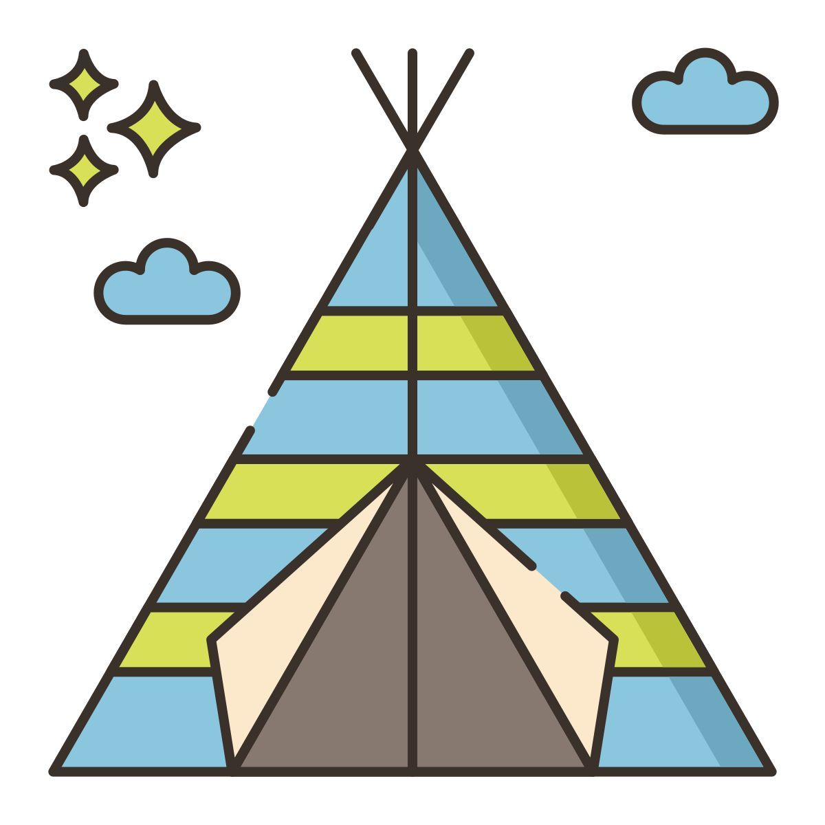 camping tent icon