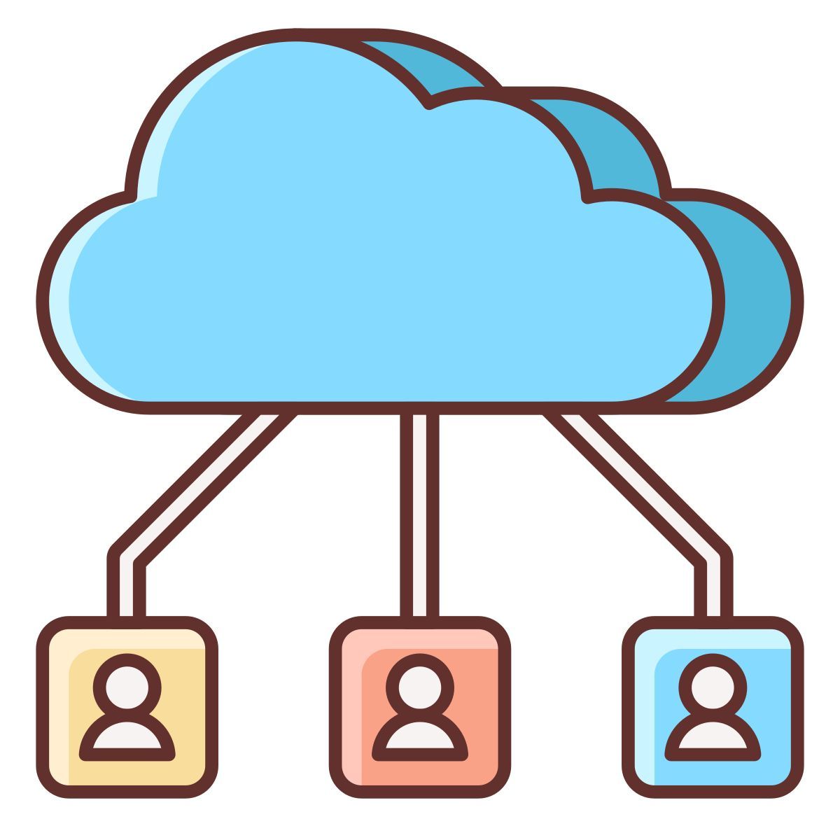 données en nuage icon