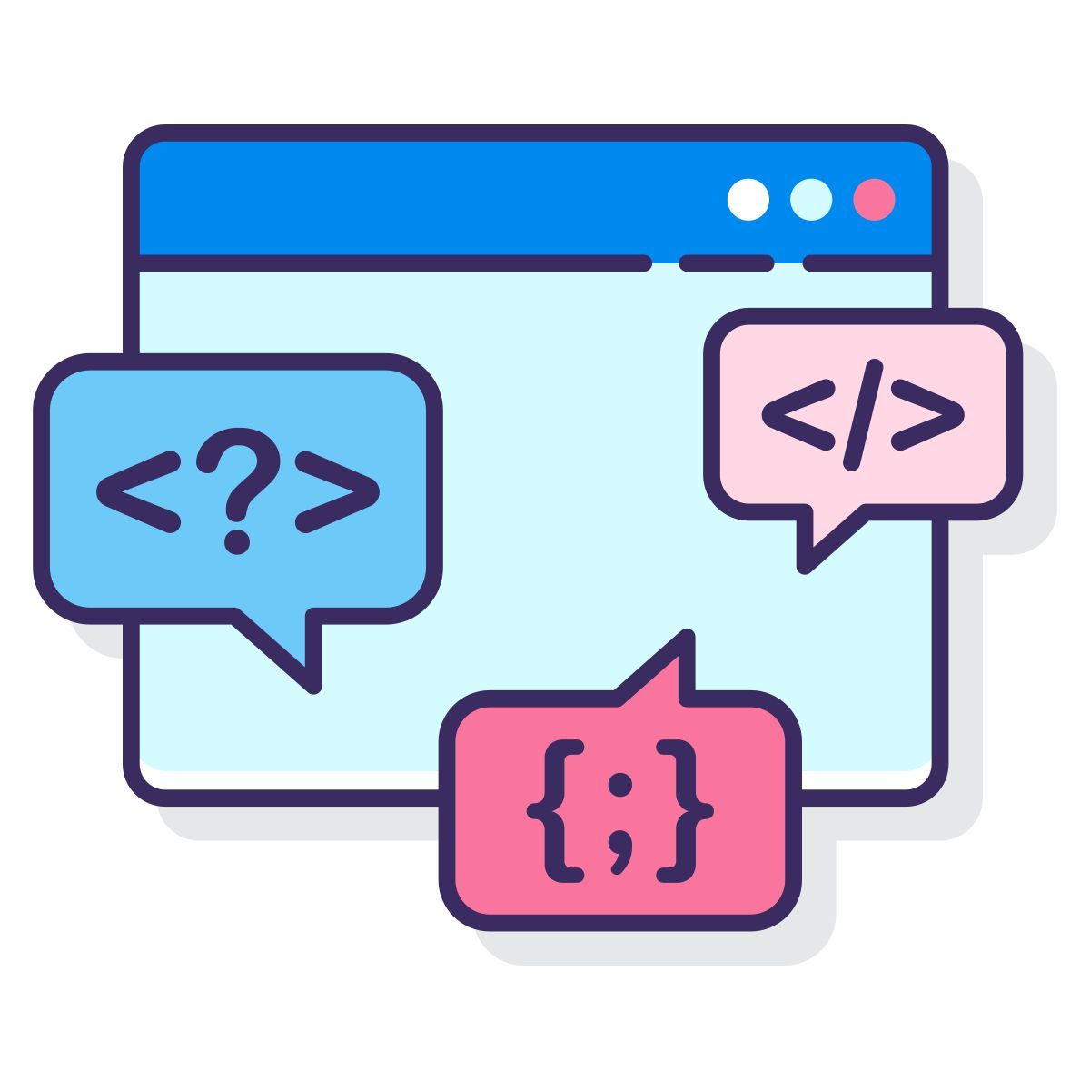 linguaggio di codifica icon