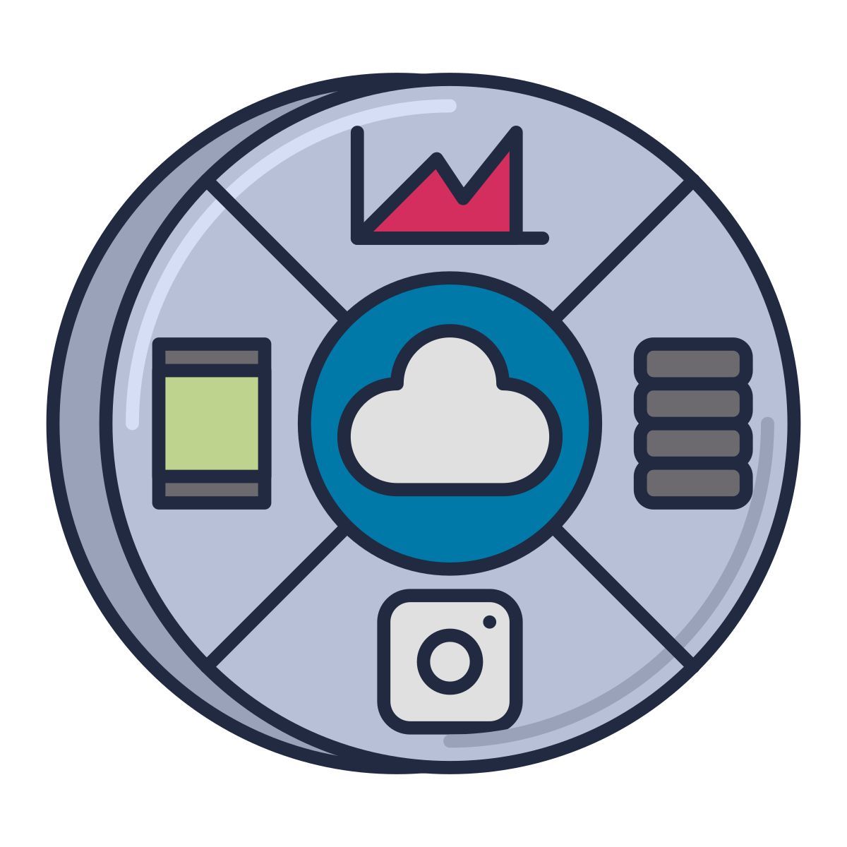 sistema di gestione dei contenuti icon
