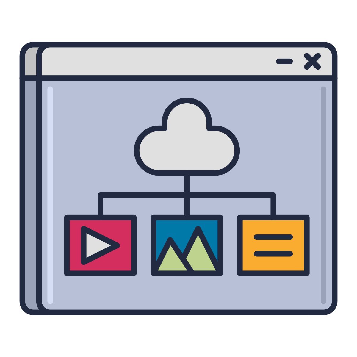 sistema di gestione dei contenuti icon