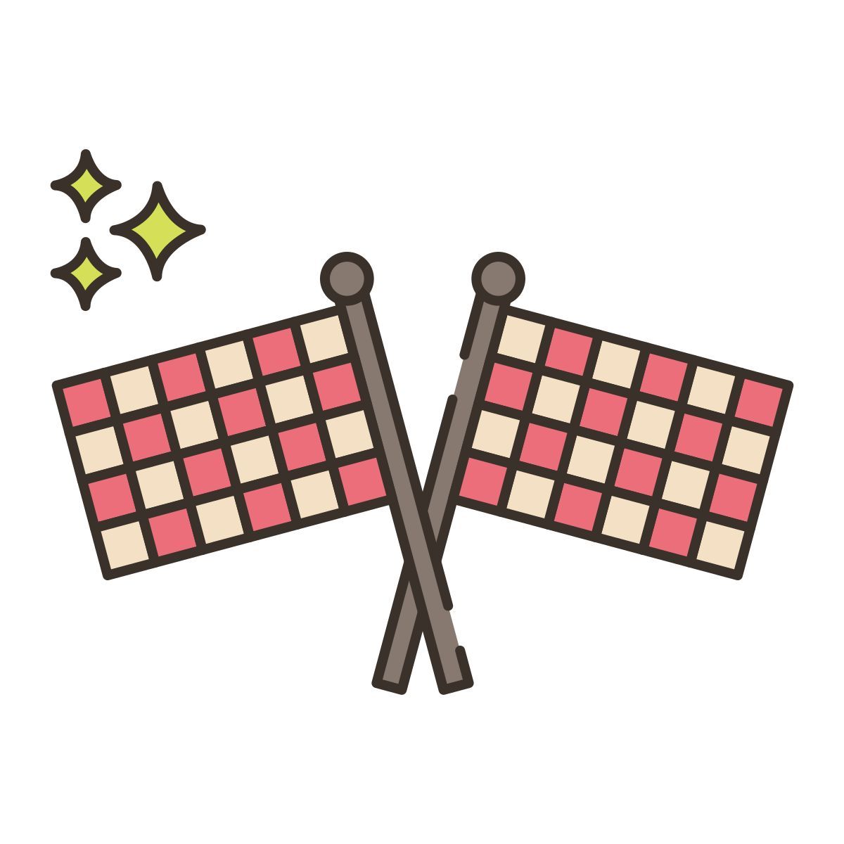 bandiere incrociate icon