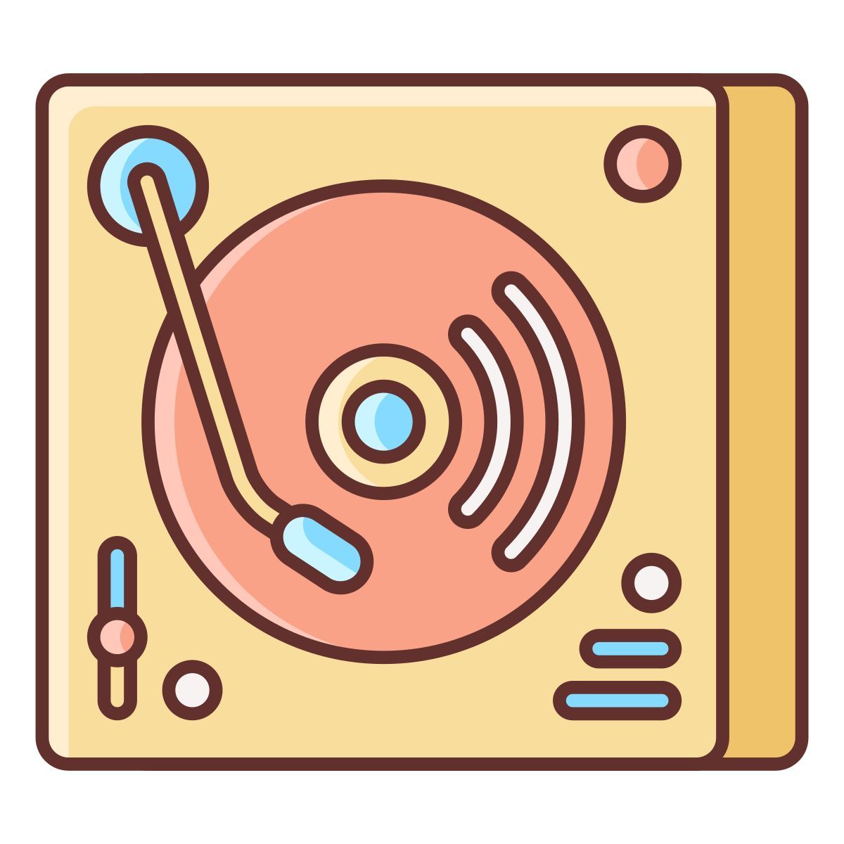 externo dj controller device flaticons lineal color flat icons icon