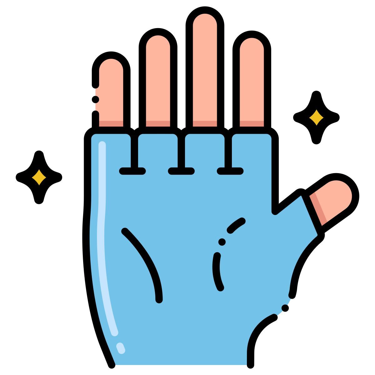 손가락 없는 장갑 icon