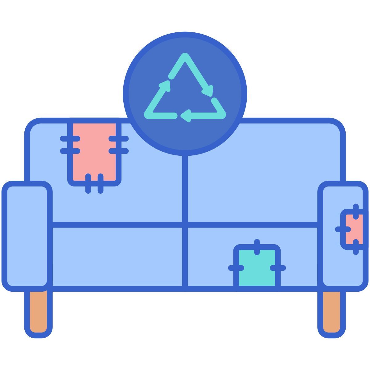recycling furniture icon