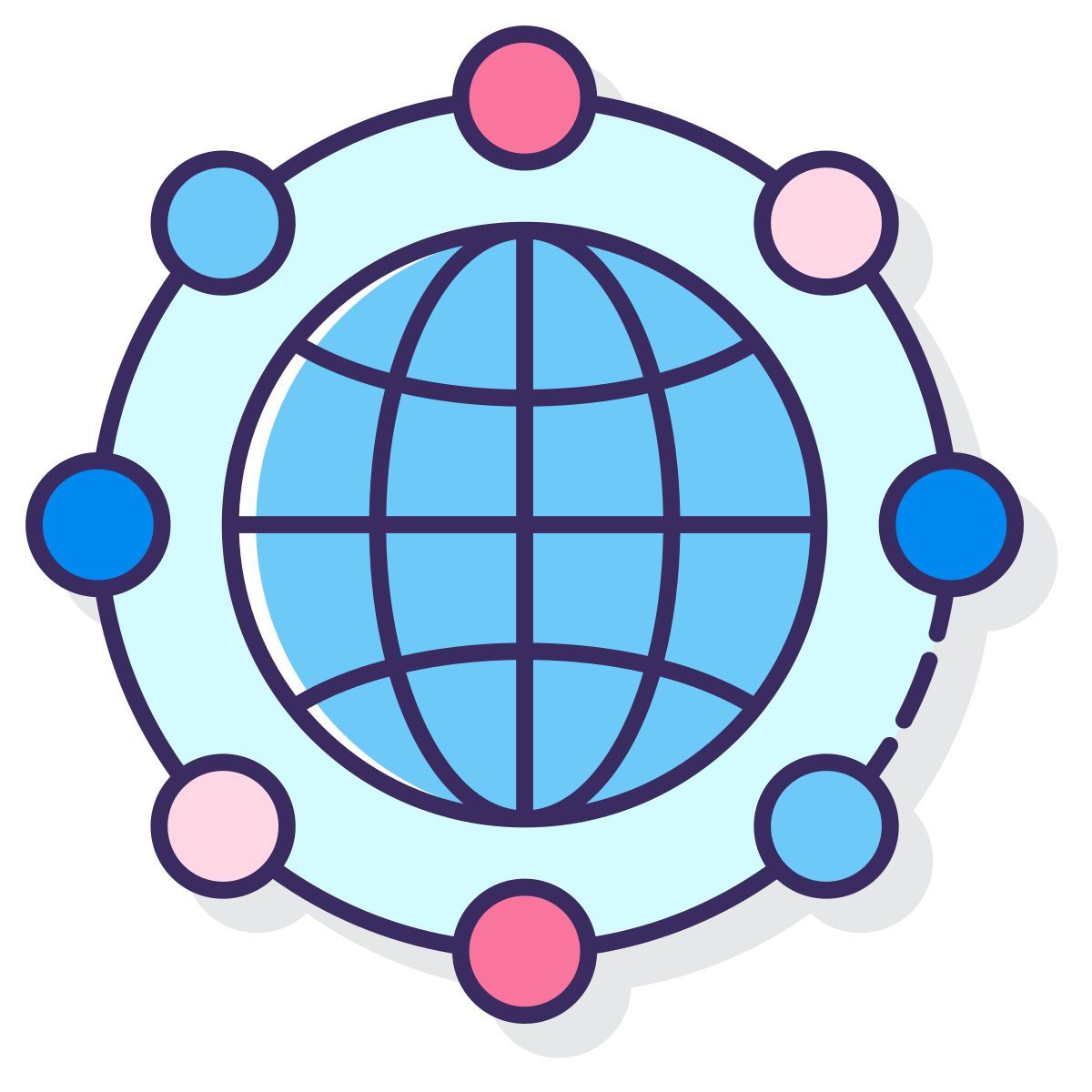 réseau mondial icon