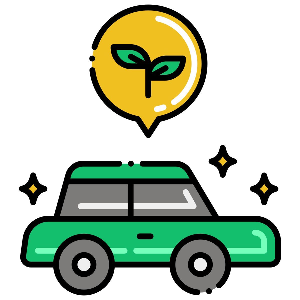 coche verde icon