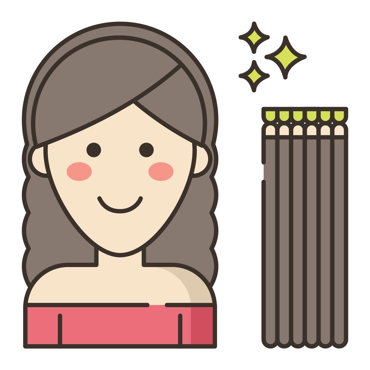 hair extension icon