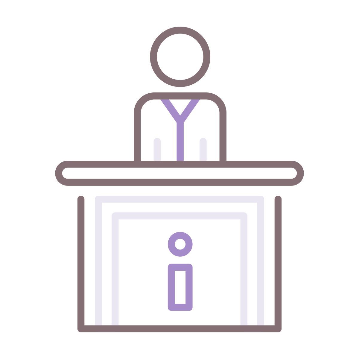 balcão de informações icon